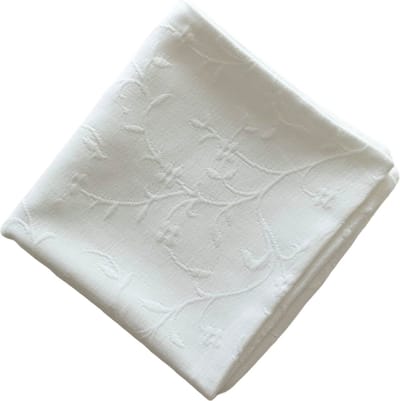 Kussenhoes / Kussenovertrek | Flora - Wit - 100% Jacquard Katoen - Stevige Ritssluiting - 40x60 cm