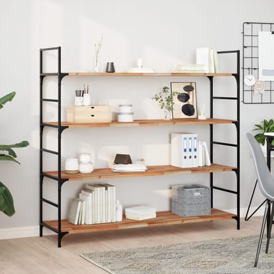 vidaXL - Wandschappen - 4 - st - zwevend - olieafwerking - 120x40x2 - cm - acaciahout