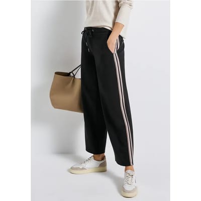 Gestructureerde broek met rechte leg