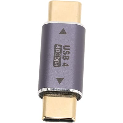 USB C Mannelijk naar Mannelijk Adapter PD 100W 8K 40Gbps Hoge Snelheid Laden HD Transmissie Verguld Type C Mannelijk naar Mannelijk Adapter