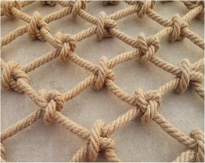 Veiligheidsnet Kinderen - Valbeveiliging Balkon - Valpreventie - Handgeweven Jute - 16mm Dikte 15cm Gaas - Natuurlijk