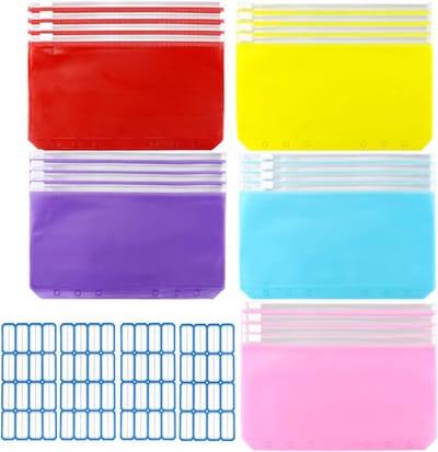 A6 Binder Bags - 20 Stuks - Waterdichte Plastic Opbergzakken voor Documenten, Planner en Notities