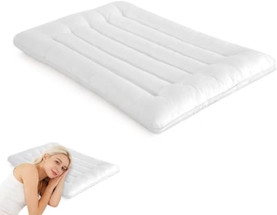 Dun Slaappil voor Rugslapers, 18x28 Inch Kussen voor Nekpijn Verlichting, Orthopedisch Abdominale Slaapoplossing, Comfortabel en Ondersteunend Kussen