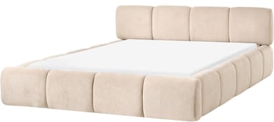 ORVILLE - Tweepersoonsbed - Taupe - 160 x 200 cm - Polyester