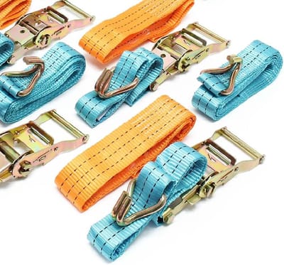 Candala Spanbanden voor autotransport set van 4, 35mm x 3,5m, 3000 daN, voor wielbevestiging