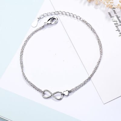 Bracelets tendance en forme de cœur et de croix argentés pour femmes, élégants, bijoux de fête, Sl219 white