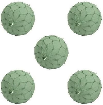 Bloemenschuim Bollen - Bloemstukken Schuim - Bloemen Schikken - Met Gaas Verpakt - 4.5 Inch - Groen