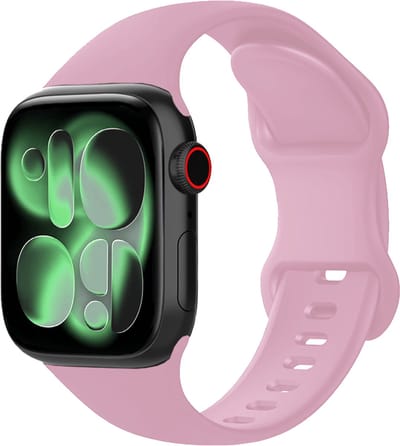 Siliconen Bandje Geschikt voor Apple Watch 1, 2, 3, 4, 5, 6, 7, 8, 9, 10, 11, SE - 42/44/45/46 mm Bandje Siliconen - Horloge Band Verstelbaar Polsband - Lila