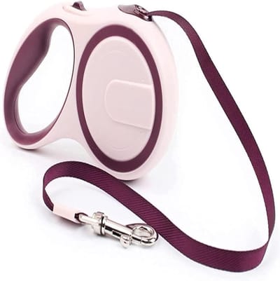 Intrekbare Hondenriem - Uitschuifbare Riem - Wandelen Met Hond - Comfortabele Antislip Grip - 5 Meter - Paars