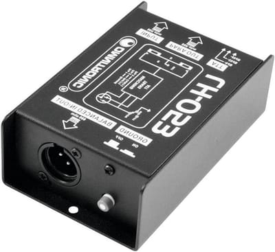 Passieve DI-Box - Signaalomvormer Audio - Muziek Signaal Verwerken - Schakelbare Ingangsdemping - 16 x 8 x 5 cm - Zwart