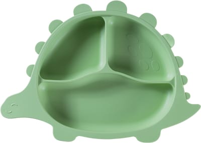 Sproudsy Kinderbord Dino – Zuignap – Kinderservies – Baby - Olive