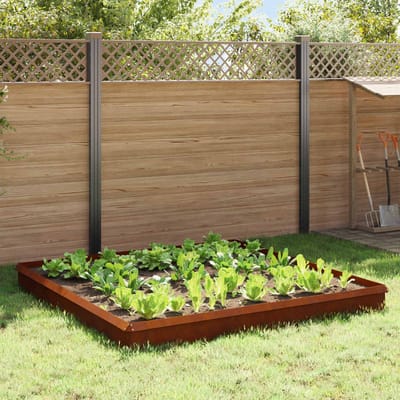 vidaXL - Slakkenhekken - 12 - st - 100 - x - 3,5 - x - 25 - cm - weervast - staal - Roestig