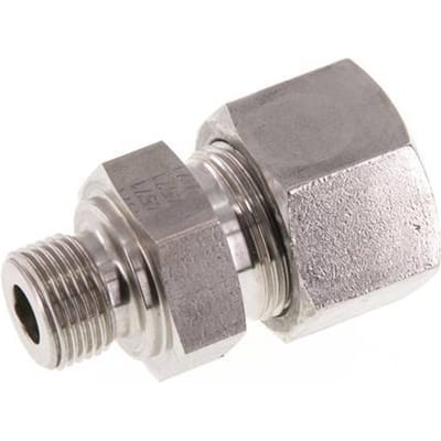 G 3/8'' Buitendraad x 16S RVS Rechte Snijring Koppeling 400 Bar DIN 2353 - FL2S-MC-ST-038G-16-S