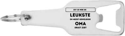 Akyol - dit is hoe de leukste en meest geweldige oma eruit ziet flesopener - Oma - familie mensen met een oma - cadeau - 105 x 25mm