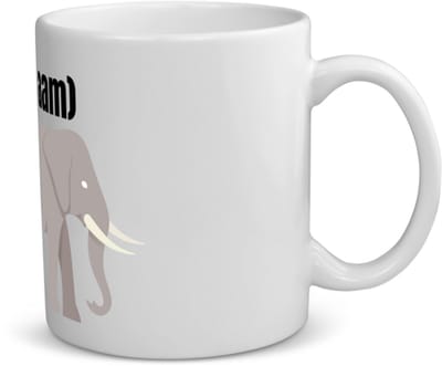 Akyol - olifant en kleine olifant met eigen naam koffiemok - theemok - Olifant - olifanten liefhebbers - iemand die houdt van olifanten - verjaardag - cadeau - kado - 350 ML inhoud