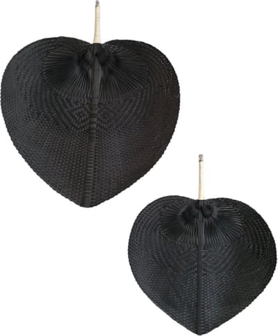 Mica Decorations Wand decoratiezwart, Bananenblad ,set van 2 , Groter maat 58x5x71cm