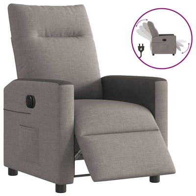 vidaXL - Fauteuil - verstelbaar - elektrisch - stof - taupe
