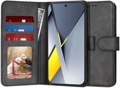 Hoesje geschikt voor Xiaomi Poco F8 Pro - Techsuit Diary Book Wallet Case - Zwart