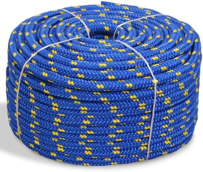 vidaXL Boottouw 6 mm 500 m Polypropyleen Blauw Touw Boot Touwen Tuigage Werk
