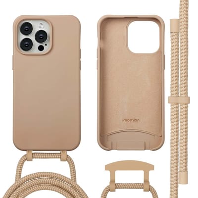 imoshion Hoesje - Geschikt voor iPhone 14 Pro Max - Color Backcover met afneembaar koord geschikt voor MagSafe - Nude