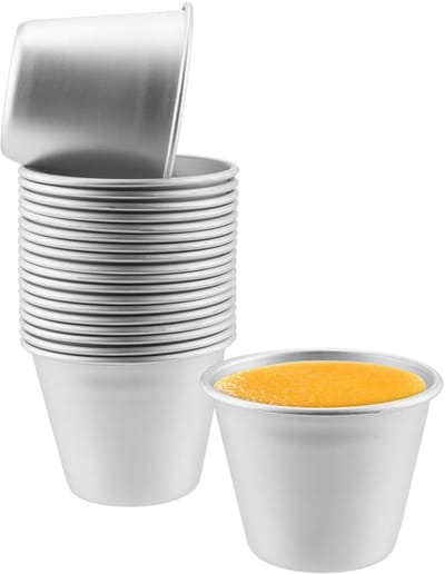 MTTproducts- Puddingvormen 20 stuks - Dariolvormen - Aluminium - Ideaal voor desserts - Compact formaat - Hoogwaardige kwaliteit - Bakvorm