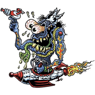 Motorfiets stickers Lethal Threat Spaceship Monster