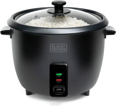 Rijstkoker van 1,8 liter, 700 W, met zwarte stoommand - black+decker - BXRC1800E