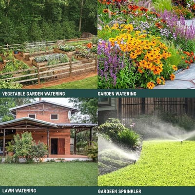 360 Degree Heavy Impact Lawn Sprinkler - Large Area Automatic Irrigation Sprinkler met Metal Spike voor Tuin - Water geven aan Planten, Bloemen, Groenten, Gras