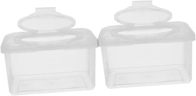 Herbruikbare Doekjes Dispenser - Wipcontainer Babydoekjes - Babykamer Organiseren - Transparant PP Materiaal - 1850 ml - Transparant