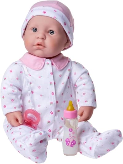 Zachte Baby Pop - Knuffelpop Speelgoed - Emotionele Ontwikkeling - Met Fopspeen - 51 cm - Roze