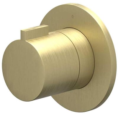 IVY Pact Afbouwdeel flow-through stopkraan symmetry met rond rozet Geborsteld mat goud PVD