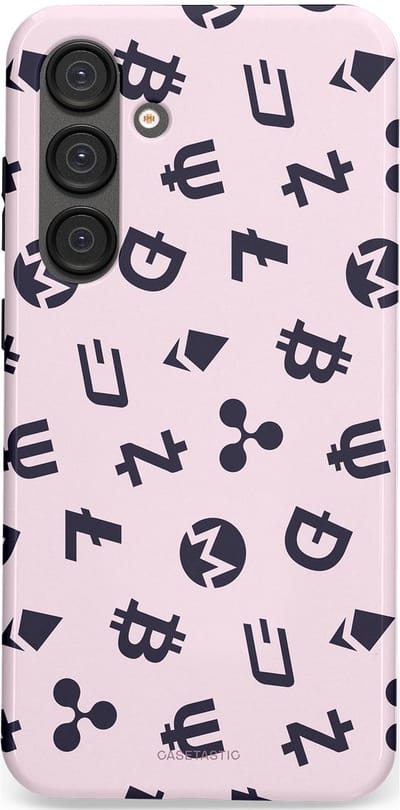 Casetastic Hoesje Geschikt voor Samsung S25 Plus - Stijlvolle Beschermende Duo-layer Case - Crypto flow