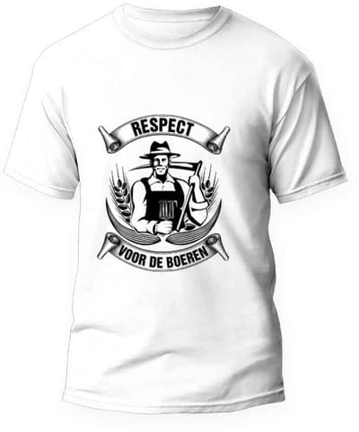 AGRIFANS® Respect Voor De Boeren - Heren T-shirt - S