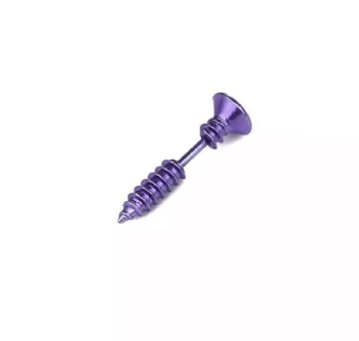 Akyol - Schroef oorbellen Paars - oorbellen dames - oorbellen heren - oorbellen dames - leuke oorbellen - oorbellen cadeau - meisje - grappige oorbellen