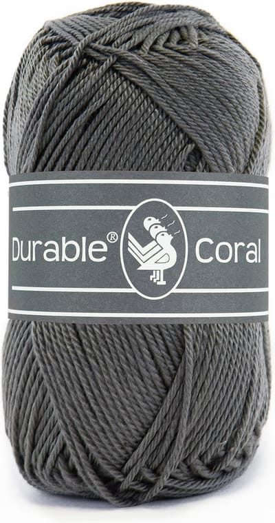 Durable Coral - 2236 charcoal - Gemerceriseerd Katoen Garen