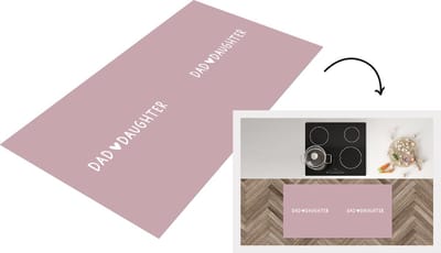 Keukenloper - Loper keuken - Cadeau - Papa - Quotes - Roze - Dochter - Dad - Daughter - Spreuken - 120x60 cm - Keukenloper vinyl
