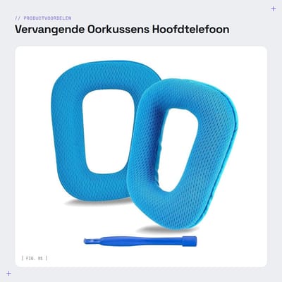 Dailygoods - Vervangende Oorkussens - Hoofdtelefoon Accessoires - Blauw - Comfortabele Mesh Oorkussens - Geschikt voor G430 G930 G35 F450 G432 G332