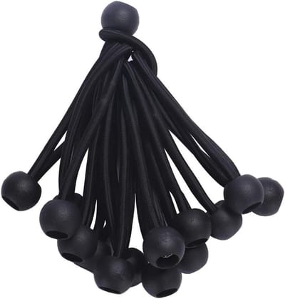 Trampoline Bungee Ropes - Fitness Trampoline Set - Trampoline Reparatie - Hoge Kwaliteit Elastisch Rubber - 15 Stuks - Zwart