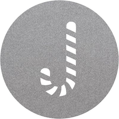 Zuurstok vilt onderzetters - Lichtgrijs - 6 stuks - ø 10 cm - Kerst onderzetter - Tafeldecoratie - Glas onderzetter - Cadeau - Woondecoratie - Tafelbescherming - Onderzetters voor glazen - Kerst tafelen - Woonaccessoires - Tafelaccessoires