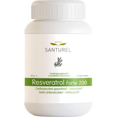 Santurel Resveratrol Forte 200 mg – hoog gedoseerd krachtige antioxidant 60 Capsules