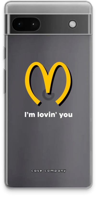 Case Company® - Hoesje geschikt voor Google Pixel 6a hoesje - I'm lovin' you - Soft Cover Telefoonhoesje - Bescherming aan alle Kanten en Schermrand