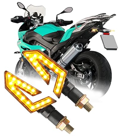 Universele 12V LED Motorfiets Knipperlichten met 15 Lichten voor Scooter en Offroad
