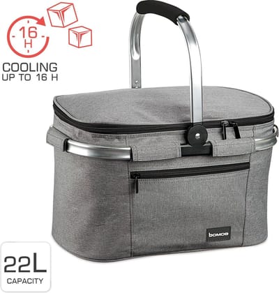 bomoe IceBreezer K37 koeltas picknickmand opvouwbaar - 37,5x25x23,5 cm - 22 liter - perfect voor barbecues of boodschappen