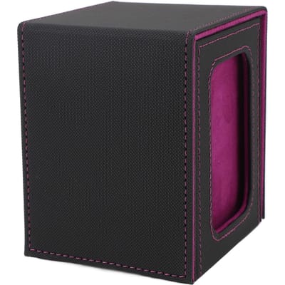 Boîte de rangement pour deck de cartes étanche en cuir PU avec fermeture magnétique pour 120 cartes sous pochette simple Violet violet