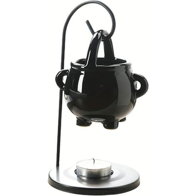 1 STuks Creatief IJzeren Frame Haak Keramische Aromatherapie Kachel Heksen Soepkop Waterdruppel Essentiële Olie Kachel Kaars IJzeren Frame Geschikt voor Huis Aromatherapie zwart