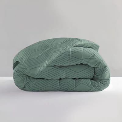 Duvet zonder Dekbedovertrek - Groen - Eenpersoons - 240 x 200 cm - Wasbaar - Inclusief Hoofdkussens