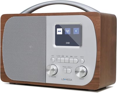 Digitale radio - DAB+ wekker - Muziek streamen - Dubbele alarmen - Compact formaat - Hout metaal