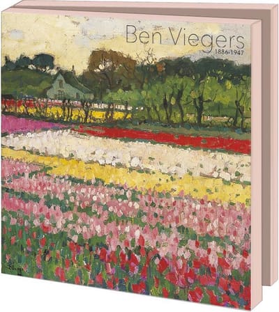 Bekking & Blitz - Kaartenmapje - Set wenskaarten - Museumkaarten - Kunstkaarten - Inclusief enveloppen - Tulpen - Tulpenvelden - Ben Viegers - Museum De Zwarte Tulp