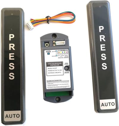 Automatische Deuropener - Draadloze Schakelaar - Toegang Beveiligen - Zelflerende Code - 1 Knop Kit - Zwart