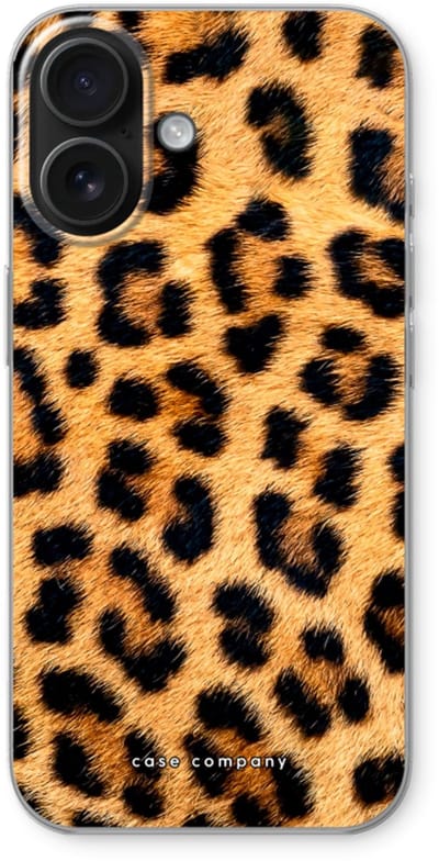 Case Company® - Hoesje geschikt voor iPhone 16 hoesje - Luipaard - Soft Cover Telefoonhoesje - Bescherming aan alle Kanten en Schermrand